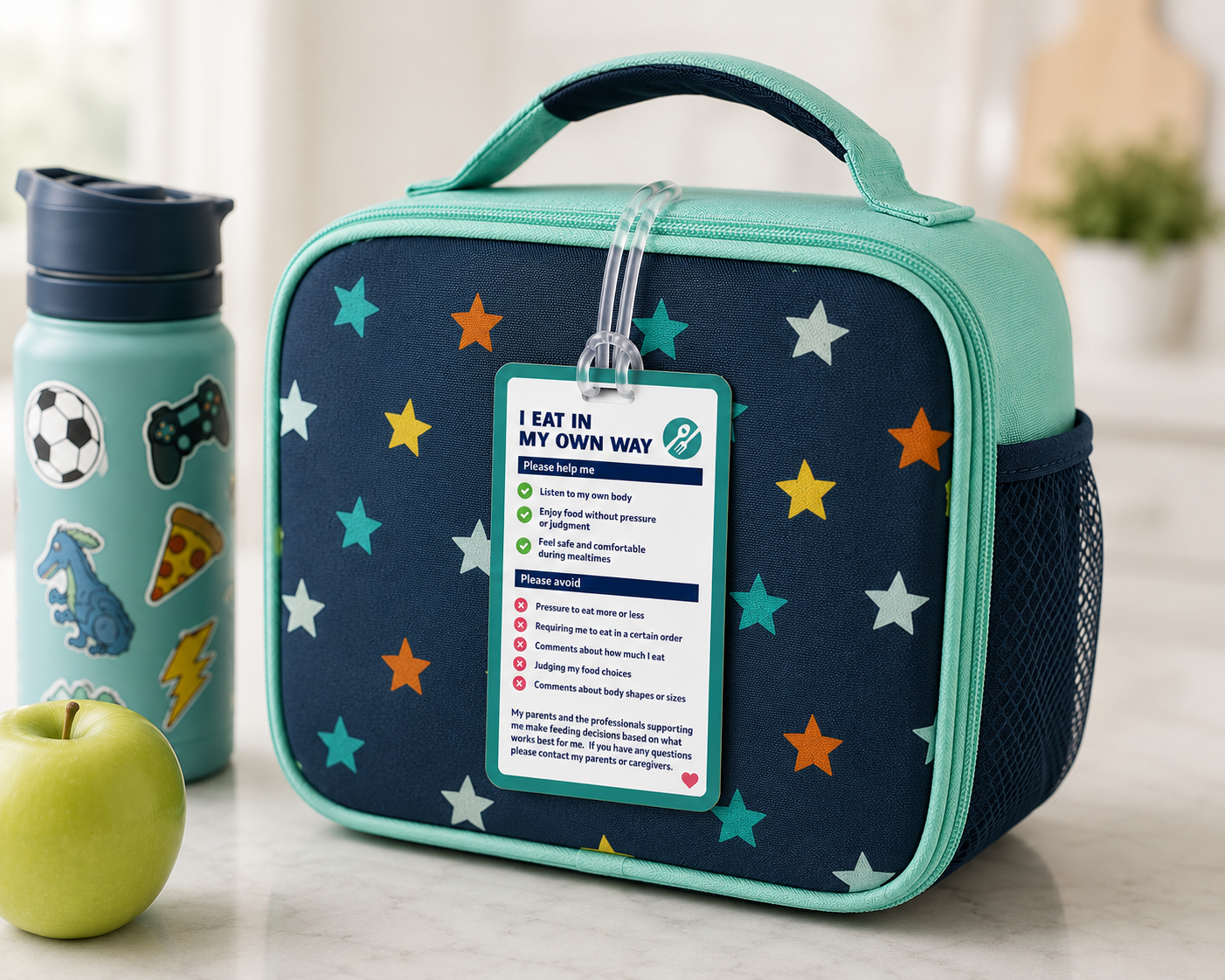 I Eat in My Own Way Lunch Box Tag