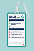 I Eat in My Own Way Lunch Box Tag
